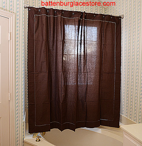 Shower Curtain French Roast color. - Click Image to Close